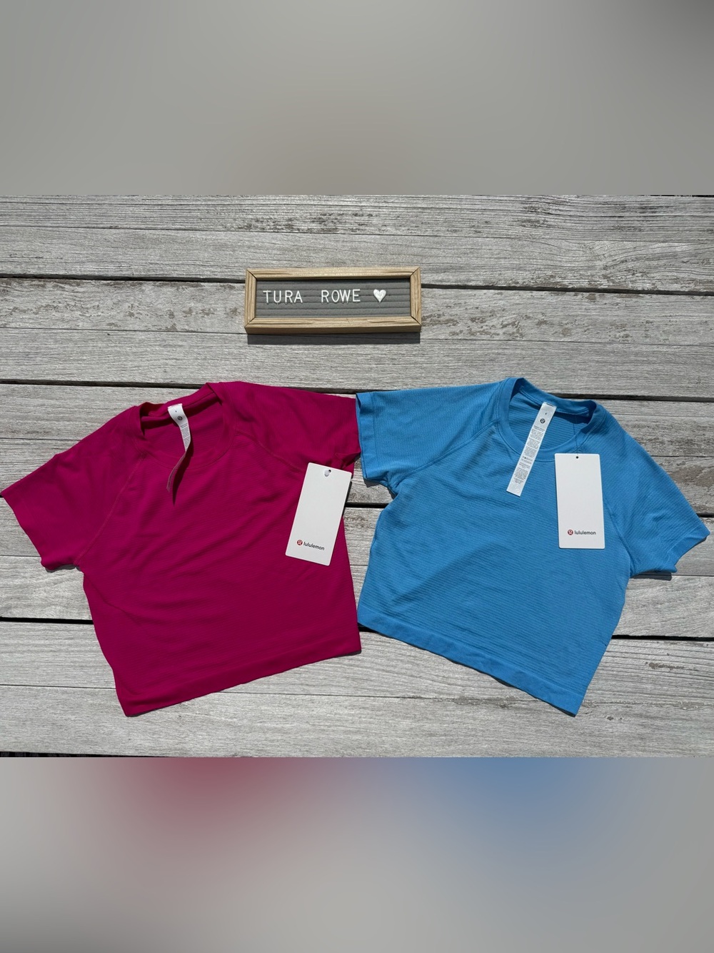 Lululemon Swiftly Tech Cropped Bundle Size 6 Pink Flare + Ocean Blue NWT